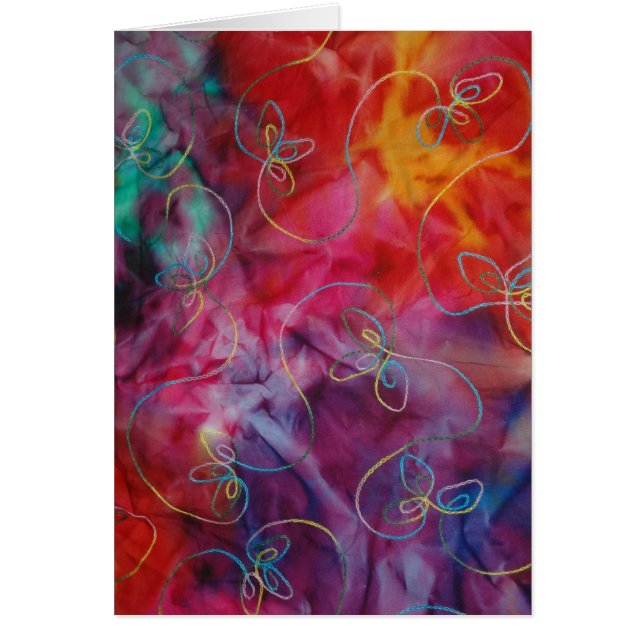 Tie-Dye Stitching Card (Front)