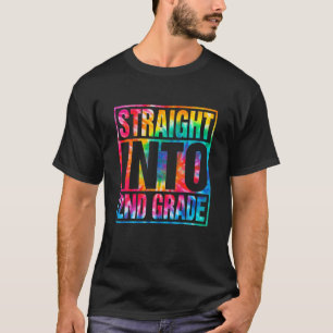 Tie Dye Straight Into 2Nd Grade Back To School Tea T-Shirt