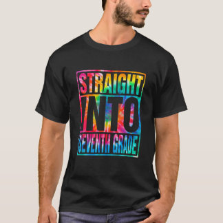 Tie Dye Straight Into Seventh Grade Back To School T-Shirt