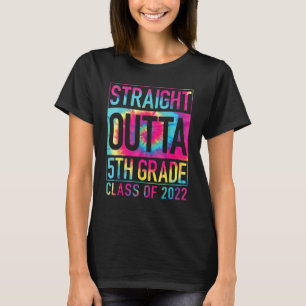 Tie Dye Straight Outta 5th Grade Graduation T-Shirt