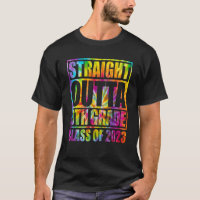 Tie Dye Straight Outta 8th Grade Boy 2023 Graduat