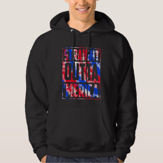 Tie Dye Straight Outta Merica American Flag 4th Of Hoodie