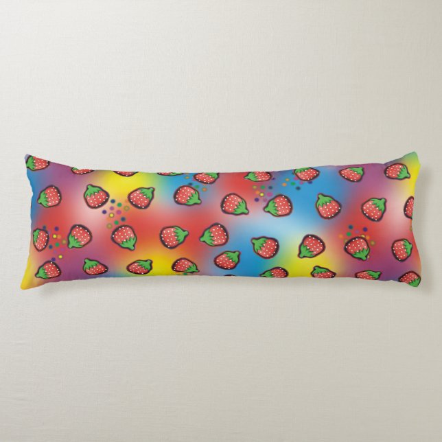 Tie Dye Strawberry Fields Body Cushion (Front)