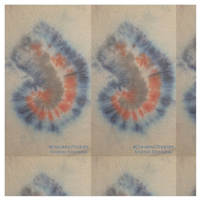 Tie-Dye Stuffed Stocking fabric (Close Up)