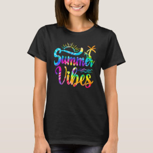 Tie Dye Summer Vibes Hawaii Beach Summer Vacation  T-Shirt