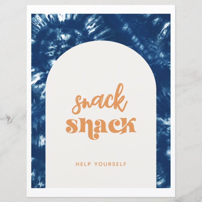 Tie Dye Surf Party | Snack Shack Sign (Front)