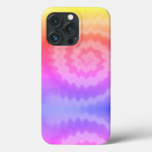 Tie dye swirl funky retro groovy colourful pattern iPhone 13 pro case