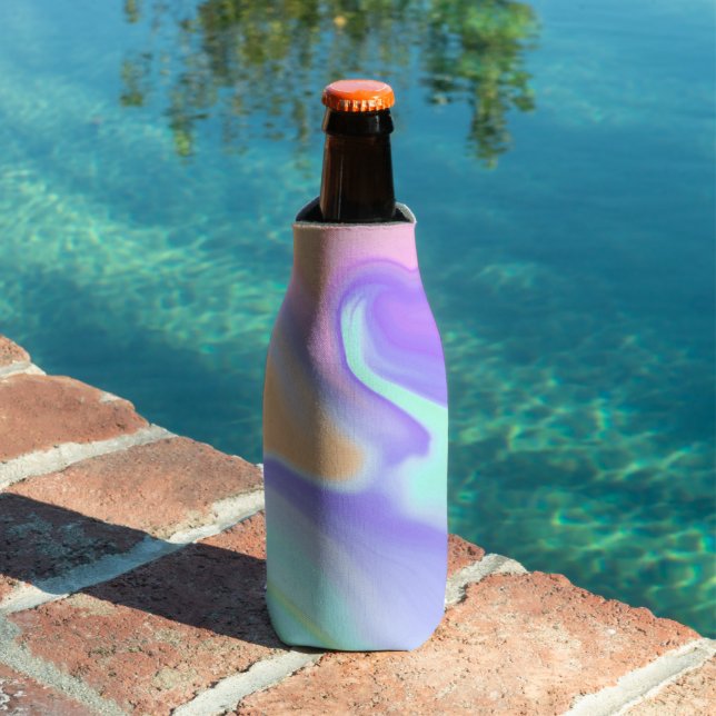 Tie Dye Swirl Pastel Groovy Bottle Cooler (In Situ Pool)
