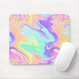 Tie Dye Swirl Pastel Groovy Mouse Mat
