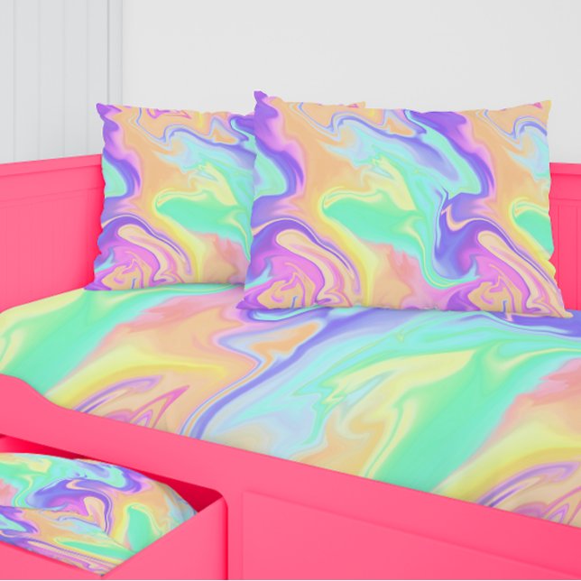 Tie Dye Swirl Pastel Groovy Pillowcase (Creator Uploaded)