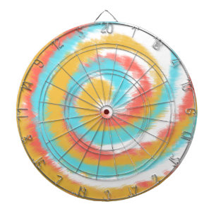 Tie Dye Swirl Rainbow Dartboard