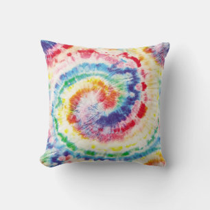 Tie Dye Swirl. Seamless Tiedye Pattern. Fabric Mu Cushion