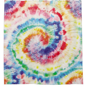 Tie Dye Swirl. Seamless Tiedye Pattern. Fabric Mu Shower Curtain