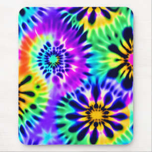 Tie Dye Swirling Pattern Design Mouse Mat