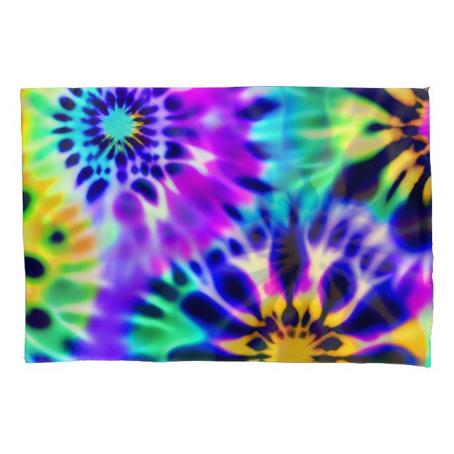 Tie Dye Swirling Pattern Design Pillowcase (Front)