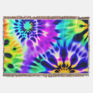 Tie Dye Swirling Pattern Design Throw Blanket