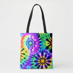 Tie Dye Swirling Pattern Design Tote Bag