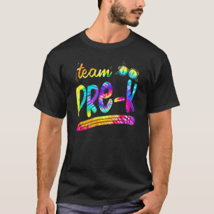 Tie Dye Team Pre K Pencil Back To School Teacher B T-Shirt