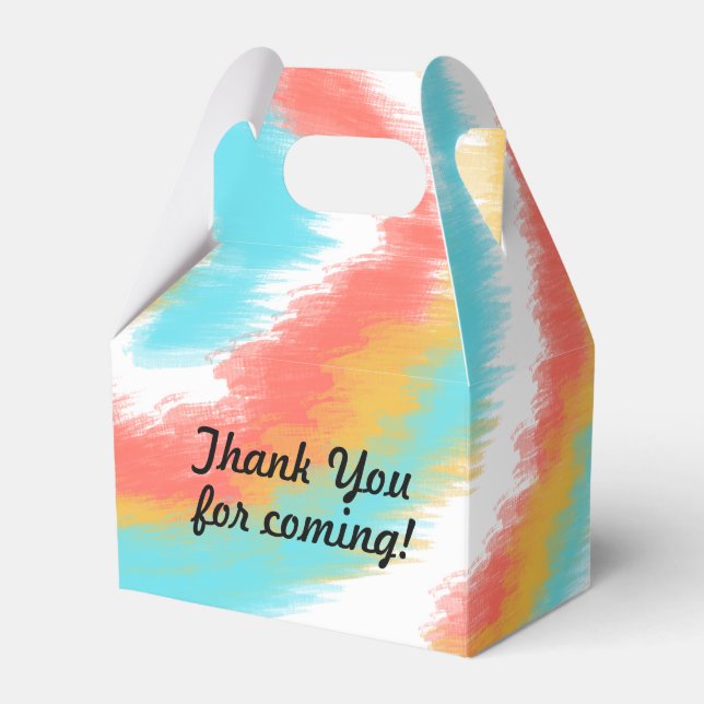 Tie Dye Teen Birthday Summer Swirl Candy Favour Box (Front Side)