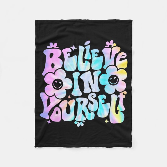 Tie Dye Testing Day Teacher Test Day Teacher  Fleece Blanket (Front)