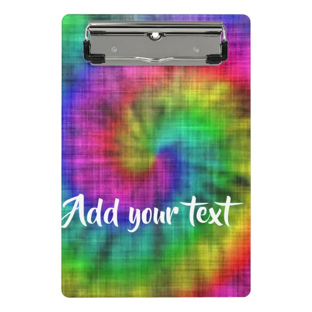 Tie dye textile patterned mini clipboard (Front)