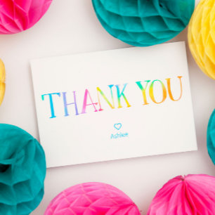 Tie Dye Thank You Card