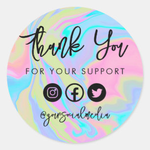 Tie Dye Thank You Classic Round Sticker