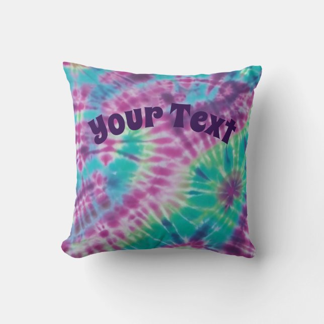 Tie-dye Throw Pillow - Personalise (Front)