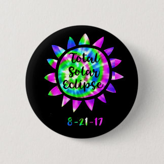 Tie Dye Total Solar Eclipse 6 Cm Round Badge