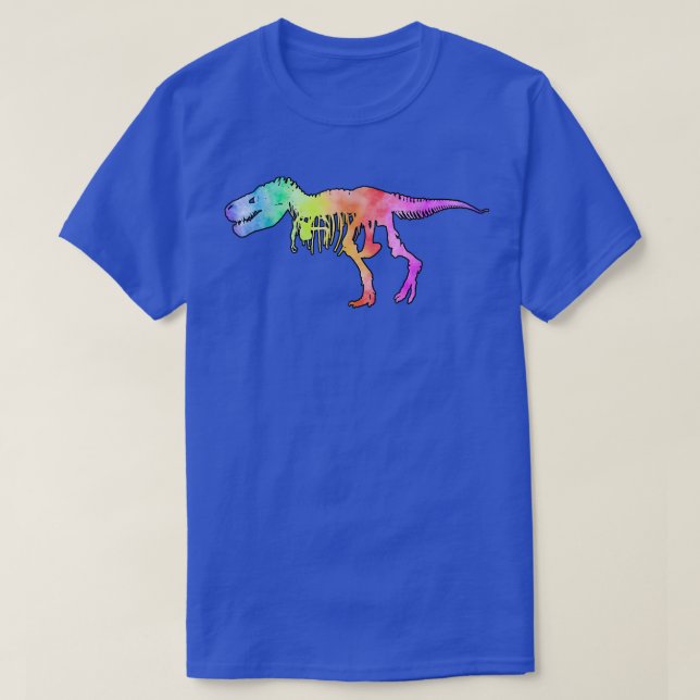 Tie Dye TRe Skeleton Dino,Dinosaur  T-Shirt (Design Front)