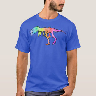 Tie Dye TRe Skeleton Dino,Dinosaur  T-Shirt