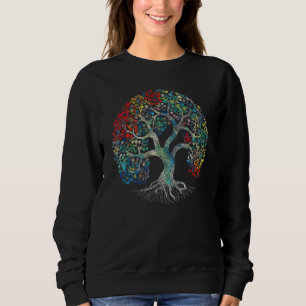 Tie Dye Tree of Life Wiccan Art Artist Pagan Witch Sweatshirt