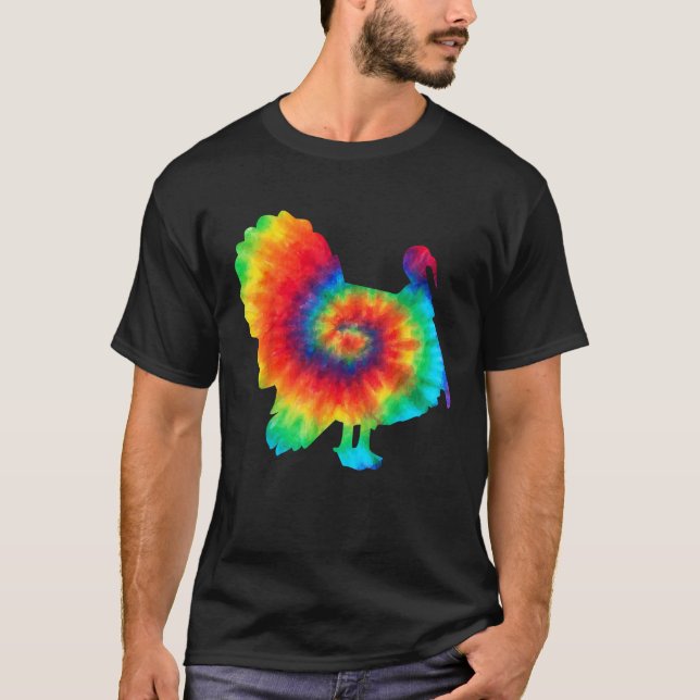 Tie Dye Turkey Thanksgiving Colourful Tye Dye   T-Shirt (Front)