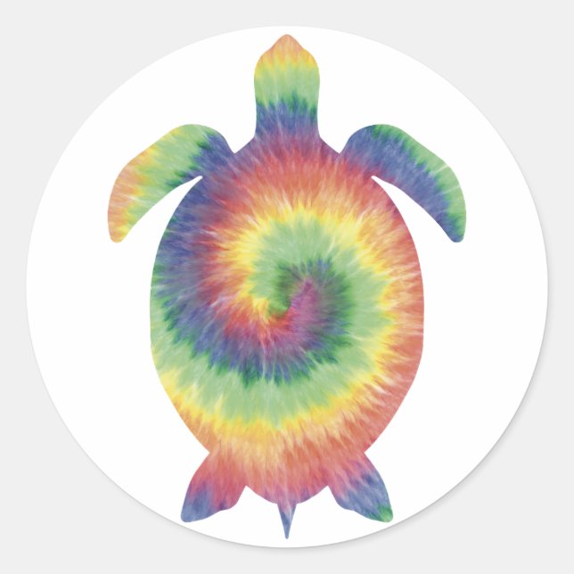 Tie Dye Turtle Sticker (Front)