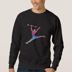 Tie Dye Twirlers Majorette Baton Colored Twirling Sweatshirt