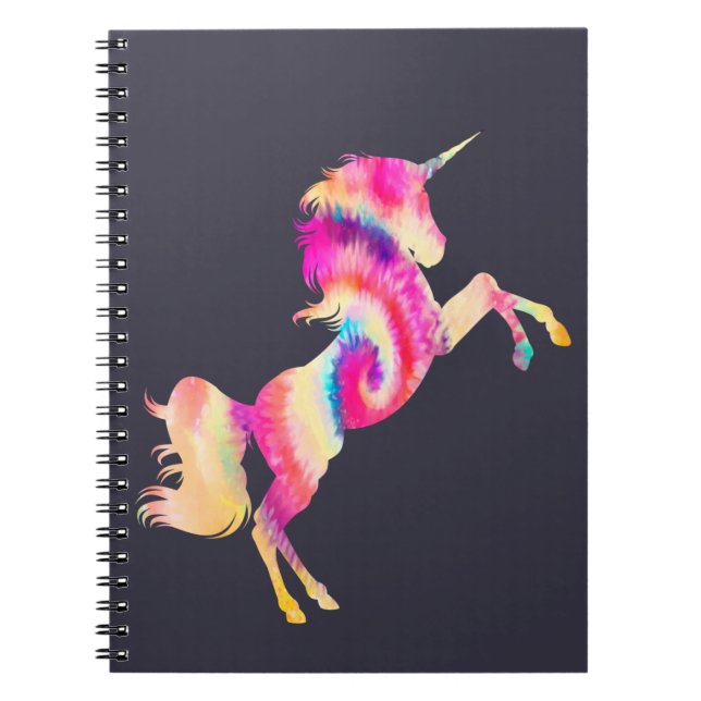 Tie Dye Unicorn Notebook (Front)
