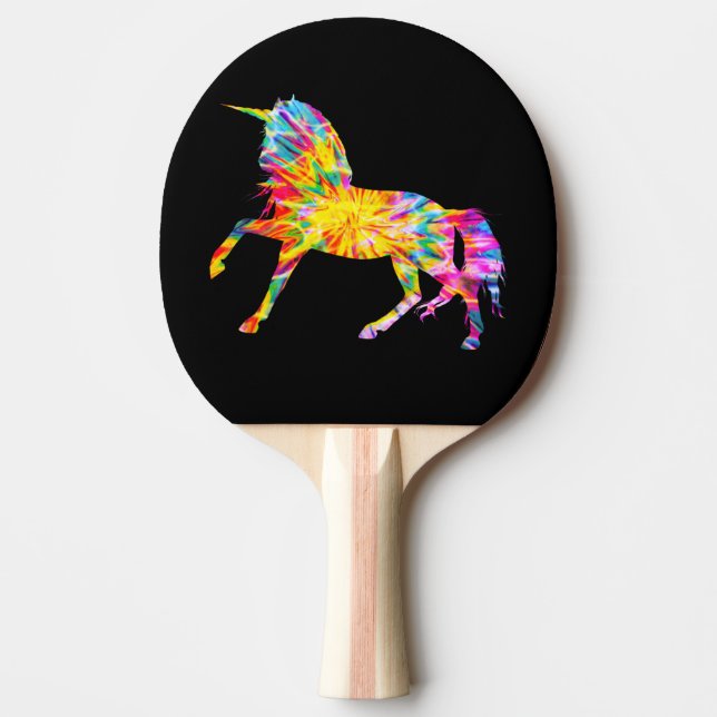 TIE DYE UNICORN PING PONG PADDLE (Front)