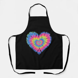 Tie Dye Valentines Colourful Hearts Day Apron
