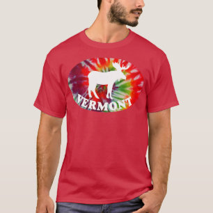 Tie Dye Vermont Moose Hippe T-Shirt