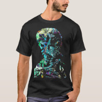 Tie dye Vintage Skull Van Gogh Head of A Skeleton