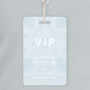 Tie Dye   VIP Access Pastel Blue Event ID Badge