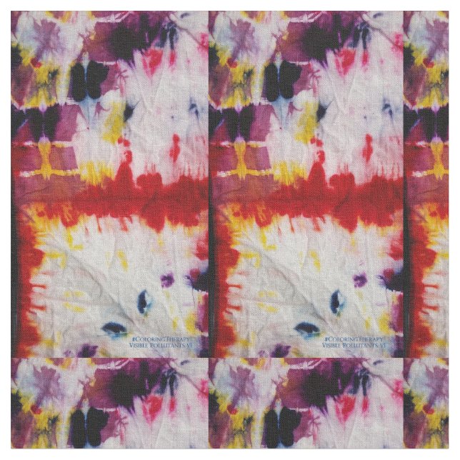 Tie=Dye Visible Pollutants fabric (Close Up)