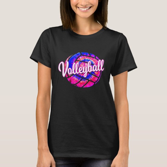 Tie Dye Volleyball Perfect Teenage Girl  Fun Volle T-Shirt (Front)