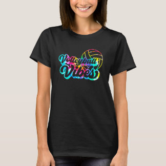 Tie Dye Volleyball Vibes Game Day Cute Volleyball  T-Shirt