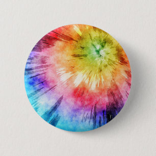 Tie Dye Watercolor 6 Cm Round Badge