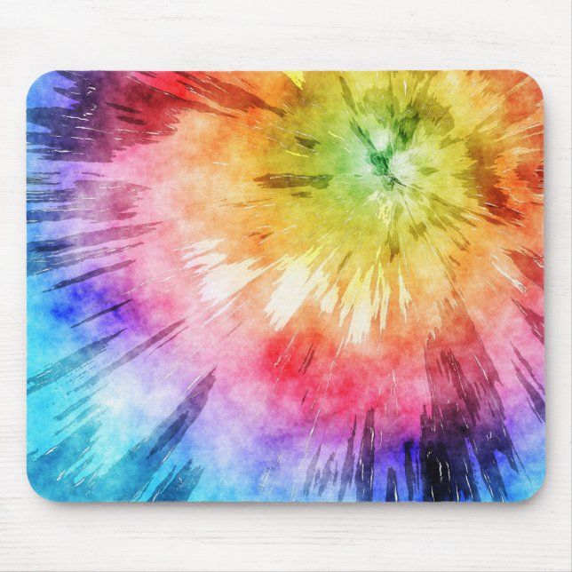 Tie Dye Watercolor Mouse Mat (Front)