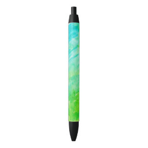 Tie Dye Watercolor Painting Black Ink Pen
