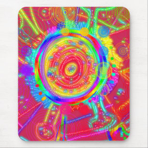 Tie-dye Wheel Fan Flower Mouse Mat