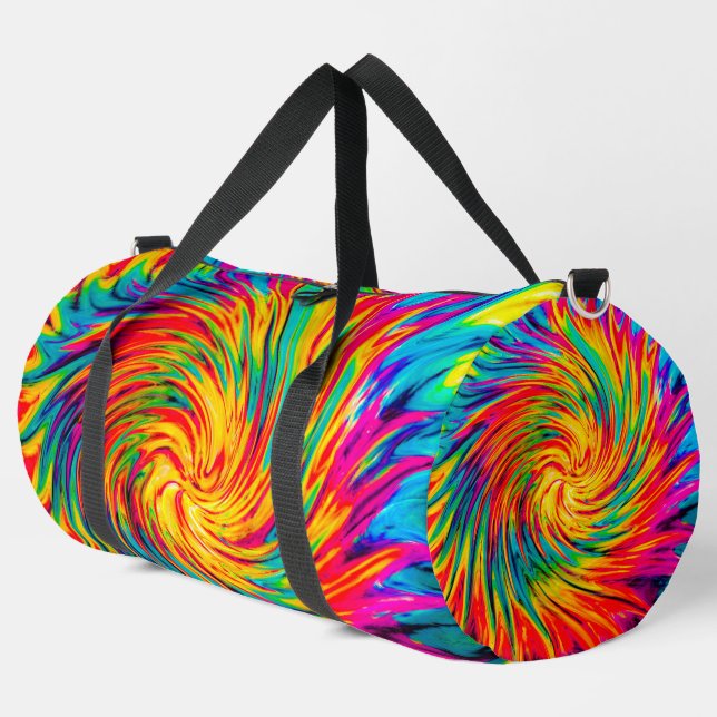 TIE DYE WIND ABSTRACT DUFFLE BAG (Left Corner)