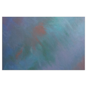 Tie-Dyed Abstract   Dark Blue Green Purple Red Fabric